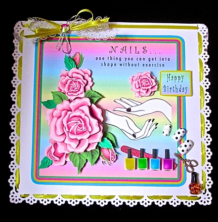NAILS one thing you can get into shape without exercise - Decoupage by Cynthia Massey