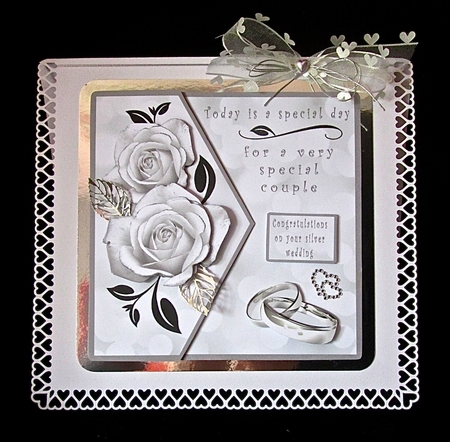 Anniversary Silver Diamond - Decoupage by Cynthia Massey
