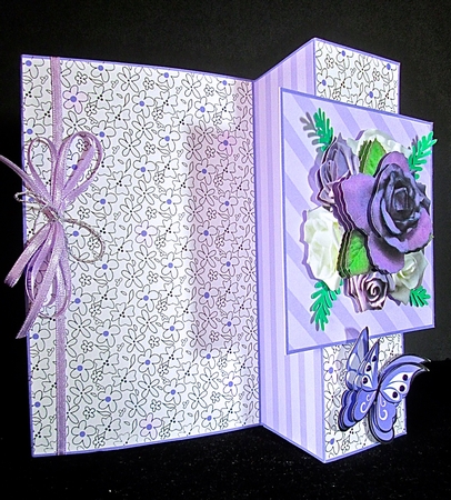 Double Front Z Fold Lilac Flowers by Cynthia Massey