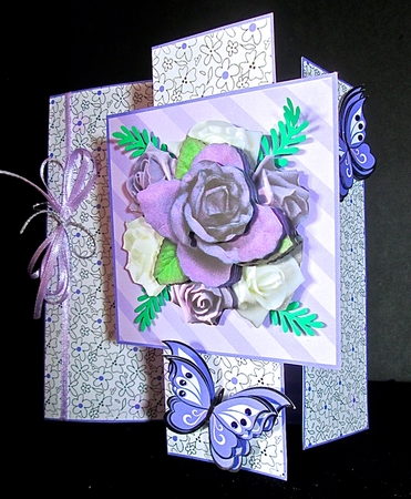 Double Front Z Fold Lilac Flowers by Cynthia Massey