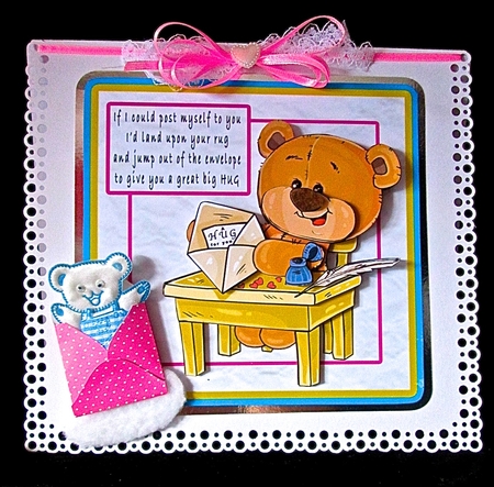 A Hug For You - Decoupage by Cynthia Massey