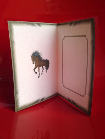 Horse in Fancy Frame Insert by Cynthia Massey