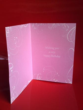 Pretty Pink Swirl Insert Birthday by Cynthia Massey