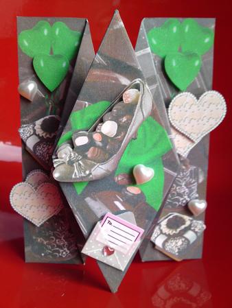 Diamond Fold Chocolate Mint by Cynthia Massey