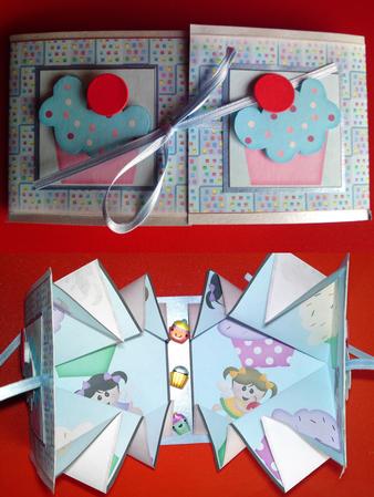 Cupcake Fairies 2 Exploding Card by Cynthia Massey