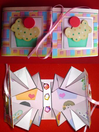Cupcake Fairies Exploding Card by Cynthia Massey