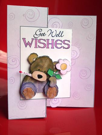 Get Well Wishes Fold Back Sheet by Cynthia Massey