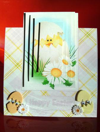 Easter Egg Over the Top Card by Cynthia Massey