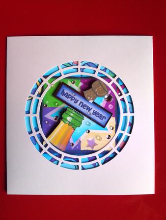 Popping the Cork Quick Card with Decoupage by Cynthia Massey