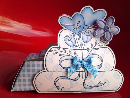 Wedding Cake Shaped Treat or Favour Box Sheet 2 by Cynthia Massey