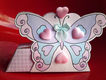 Fluttery Butterfly Shaped Treat or Favour Box Sheet 1 by Cynthia Massey
