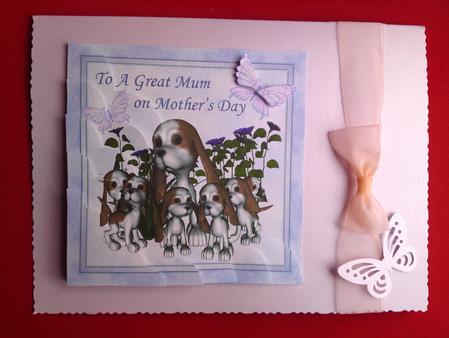 Mum and Her Puppies Corner Stacker by Cynthia Massey