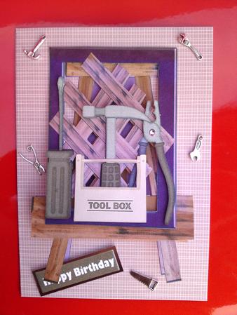 Master Builder Stand Off Easel Card by Cynthia Massey