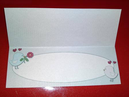 Little Birds Romantic Insert for Large Dl (grey) by Cynthia Massey