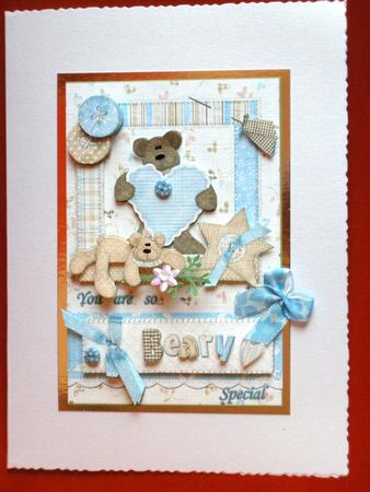 You Are So Beary Special Blue Card Front Various Occasions by Cynthia Massey