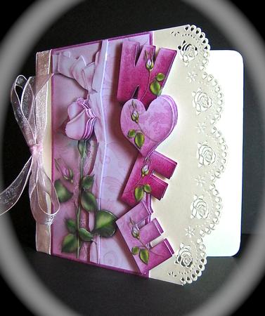 Over the Side Wife Rose with Decoupage by Cynthia Massey