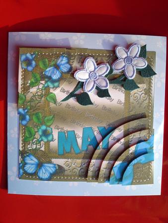 May Glory Birthday Gold 6in Duo Corner Stacker by Cynthia Massey