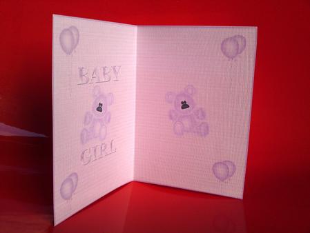 New Baby Girl Card Insert by Cynthia Massey