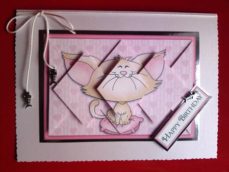 Special Little Kitty - Diamond Stacker Card by Cynthia Massey