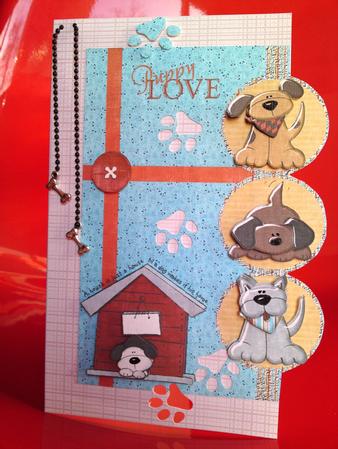 Puppy Family by Cynthia Massey