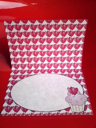 Valentine's Cupcake Insert (white) by Cynthia Massey