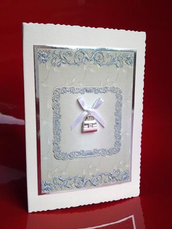 Silverleaf Card Front - Beige by Cynthia Massey