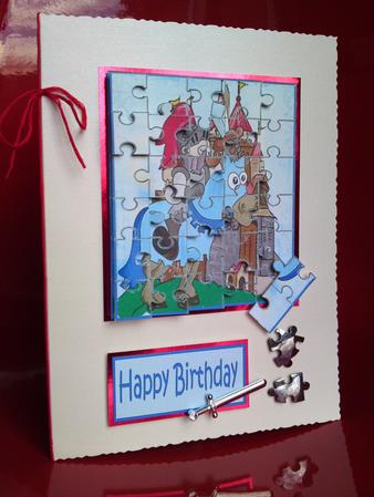 Enchanted Knight Jigsaw Effect Topper by Cynthia Massey