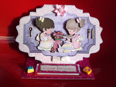 Tea for Two with Decoupage by Cynthia Massey