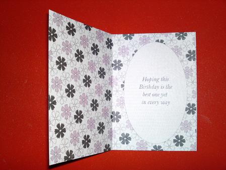 Funky Flowers Birthday Insert (white) by Cynthia Massey