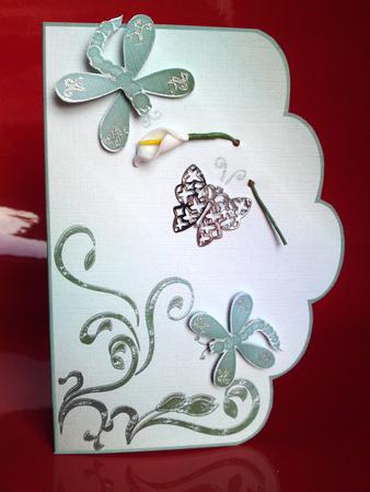 Scalloped Edge Cut and Fold Card Base - Arctic by Cynthia Massey
