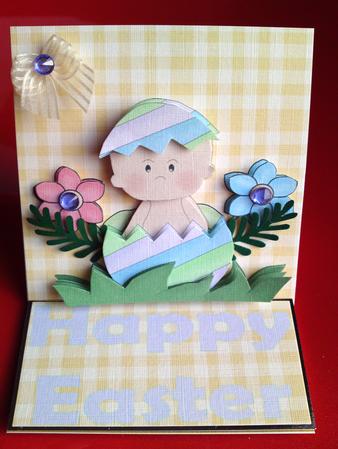 Happy Easter Easel by Cynthia Massey