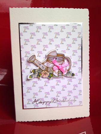 Fairytale Toadstool in Pink Backing Paper by Cynthia Massey