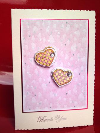 Heart on Pink Vellum by Cynthia Massey