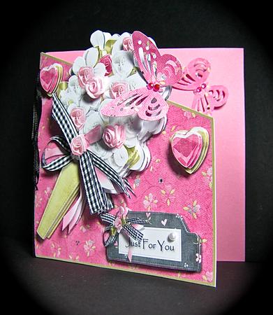Just for You a Bouqeut of Flowers Card by Cynthia Massey