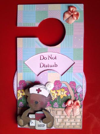 Get Well Soon Spinnin' Door Hanger by Cynthia Massey