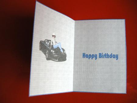 A Black Sports Card Cardmaking Insert by Cynthia Massey