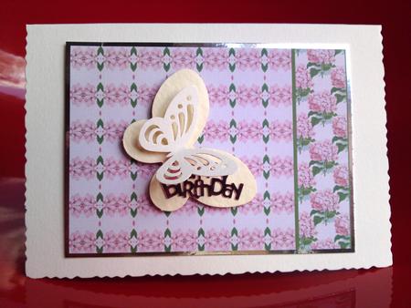 Vintage Pink Border Sheet by Cynthia Massey