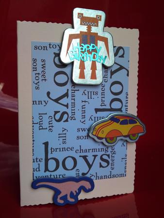 Little Boy Backing Paper in Blue by Cynthia Massey