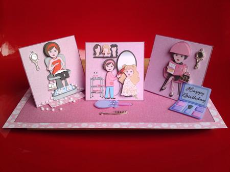 Beauty Salon Triple Easel Twist Card Kit by Cynthia Massey