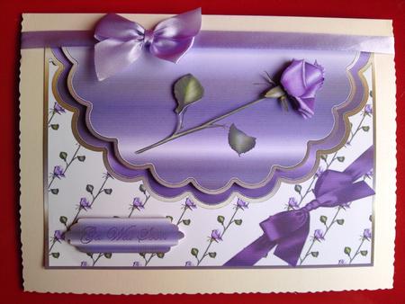 Simple Lilac Rose Envelope Card by Cynthia Massey