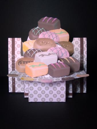 Mmm Chocolates Shelf Card with Decoupage by Cynthia Massey