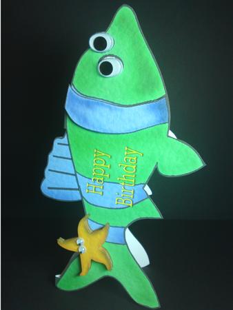 Happy Birthday-fishy Card by Cynthia Massey