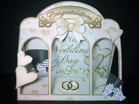3D Wedding Window Card Kit Decoupage N Envelope by Cynthia Massey