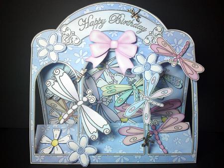 3D Dreamy Dragonflies Window Card Kit Decoupage N Envelope by Cynthia Massey