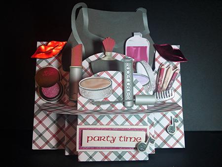 Lets Make Up 3D Shelf Card with Decoupage by Cynthia Massey