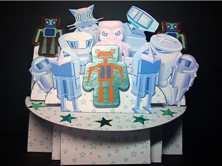 Robots 3D Shelf Card Kit by Cynthia Massey