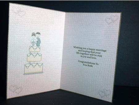 Wedding Cake Cardmaking Insert by Cynthia Massey