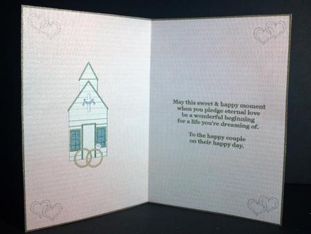 Church Wedding Cardmaking Insert by Cynthia Massey