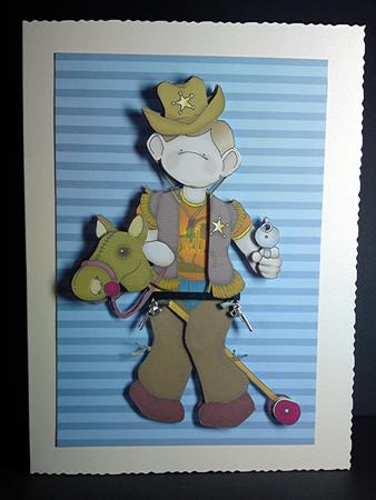 Cowboy Doodles Dandy Large Image by Cynthia Massey