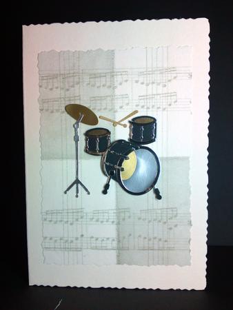 Sepia & Cream Music Score Background by Cynthia Massey